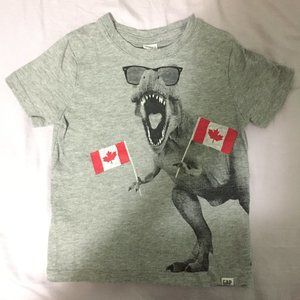 Dinosaur Canada Flags T-Shirt